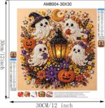 Pearl Diamond Art Kits for Adults,Halloween Ghost Diamond Painting Kit - Image 2