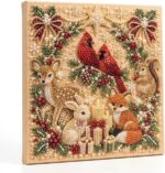 DIY Christmas Kitchen Pearl Diamond Painting Art Kit with Frame | Pearl Beads Diamond Art Kits for Adults Beginner, Gemstone Diamond Dots Craft for Home Wall Decor - Image 2