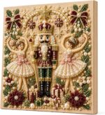 DIY Christmas Kitchen Pearl Diamond Painting Art Kit with Frame | Pearl Beads Diamond Art Kits for Adults Beginner, Gemstone Diamond Dots Craft for Home Wall Decor - Image 2