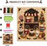 DIY Christmas Kitchen Pearl Diamond Painting Art Kit with Frame | Pearl Beads Diamond Art Kits for Adults Beginner, Gemstone Diamond Dots Craft for Home Wall Decor - Image 3