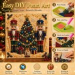 DIY Christmas Kitchen Pearl Diamond Painting Art Kit with Frame | Pearl Beads Diamond Art Kits for Adults Beginner, Gemstone Diamond Dots Craft for Home Wall Decor - Image 3