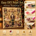 DIY Christmas Kitchen Pearl Diamond Painting Art Kit with Frame | Pearl Beads Diamond Art Kits for Adults Beginner, Gemstone Diamond Dots Craft for Home Wall Decor - Image 3