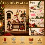 DIY Christmas Kitchen Pearl Diamond Painting Art Kit with Frame | Pearl Beads Diamond Art Kits for Adults Beginner, Gemstone Diamond Dots Craft for Home Wall Decor - Image 3