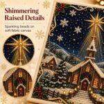 DIY Christmas Kitchen Pearl Diamond Painting Art Kit with Frame | Pearl Beads Diamond Art Kits for Adults Beginner, Gemstone Diamond Dots Craft for Home Wall Decor - Image 4