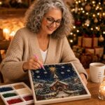 DIY Christmas Kitchen Pearl Diamond Painting Art Kit with Frame | Pearl Beads Diamond Art Kits for Adults Beginner, Gemstone Diamond Dots Craft for Home Wall Decor - Image 7