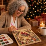 DIY Christmas Kitchen Pearl Diamond Painting Art Kit with Frame | Pearl Beads Diamond Art Kits for Adults Beginner, Gemstone Diamond Dots Craft for Home Wall Decor - Image 7