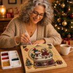 DIY Christmas Kitchen Pearl Diamond Painting Art Kit with Frame | Pearl Beads Diamond Art Kits for Adults Beginner, Gemstone Diamond Dots Craft for Home Wall Decor - Image 5