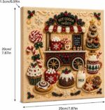 DIY Christmas Kitchen Pearl Diamond Painting Art Kit with Frame | Pearl Beads Diamond Art Kits for Adults Beginner, Gemstone Diamond Dots Craft for Home Wall Decor - Image 6