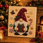 DIY Christmas Kitchen Pearl Diamond Painting Art Kit with Frame | Pearl Beads Diamond Art Kits for Adults Beginner, Gemstone Diamond Dots Craft for Home Wall Decor - Image 7