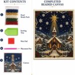 DIY Christmas Kitchen Pearl Diamond Painting Art Kit with Frame | Pearl Beads Diamond Art Kits for Adults Beginner, Gemstone Diamond Dots Craft for Home Wall Decor - Image 6