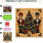 DIY Christmas Kitchen Pearl Diamond Painting Art Kit with Frame | Pearl Beads Diamond Art Kits for Adults Beginner, Gemstone Diamond Dots Craft for Home Wall Decor - Image 6