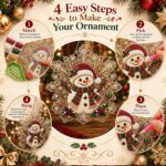 christmas pearl diamond painting suncatcher kit, diy craft | pre assembled metal chain, acrylic snowflake shape board with lace edge, 3d mixed sized pearl beads craft