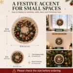christmas pearl diamond painting suncatcher kit, diy craft pre assembled metal chain, acrylic round board with lace edge, 3d mixed sized pearl beads craft, festive window wall decor