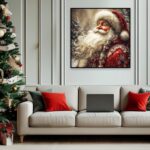 santa claus diamond art kits for adults, diy christmas wall decor | diamond painting kit sparkling full drill design perfect for home decor, holiday gifting, and relaxing crafting