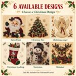 diy christmas pearl diamond painting art kit with frame, pearl art kits for adults and beginners, holiday bead craft wall decor