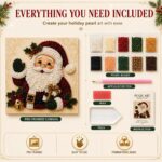 DIY Christmas Pearl Diamond Painting Art Kit with Frame, Pearl Art Kits for Adults and Beginners, Holiday Bead Craft Wall Decor - Image 5