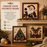 DIY Christmas Pearl Diamond Painting Art Kit with Frame, Pearl Art Kits for Adults and Beginners, Holiday Bead Craft Wall Decor - Image 6
