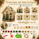 3D Christmas House Diamond Painting Kit – Christmas Eve - Image 3