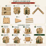 3D Christmas House Diamond Painting Kit – Christmas Eve - Image 5