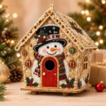3D Christmas House Diamond Painting Kit – Snowman