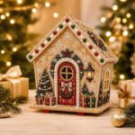 3D Christmas House Diamond Painting Kit – Wreath