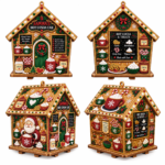 3D Christmas House Diamond Painting Kit – Coffee Shop